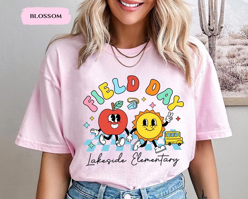 Comfort Colors Custom School Field Day Shirt: Cute Field Trip Shirts, Field Day Teacher Shirt, Summer School Game Day Teacher Team Tee image 15