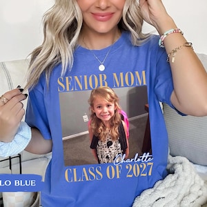 Custom Photo Senior Mom Shirt, Class Of 2027 Shirt, Class of 2027 Family Shirts, Senior Mom Graduation Shirt, Senior Dad, Proud Family image 8