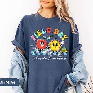 Comfort Colors Custom School Field Day Shirt: Cute Field Trip Shirts, Field Day Teacher Shirt, Summer School Game Day Teacher Team Tee image 10