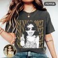 Personalised Vintage Photo And Year Senior Shirt: Custom Graduate Picture Shirt, Class of 2027 Graduation Gift, Retro Senior Boy Girl Shirt