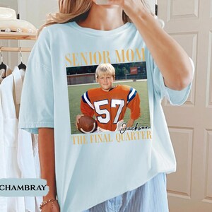 Custom Senior Football Mom Shirt, Custom Vintage Photo Football Mom Shirt, Senior Mom 2026 Shirt, The Final Quarter, Class Of 2026, Game Day image 17