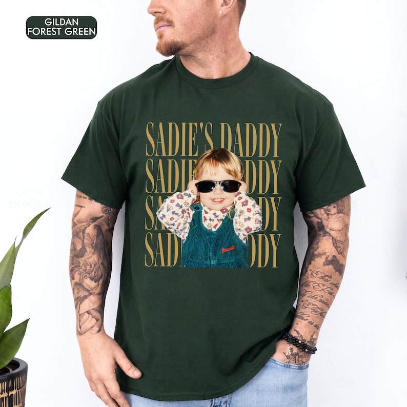 Comfort Colors Custom Vintage Dad Photo Shirt, Childhood Photo Dad Shirt, Father's Day Gift from Kid, Father's Day Shirt, New Dad Gift immagine 12