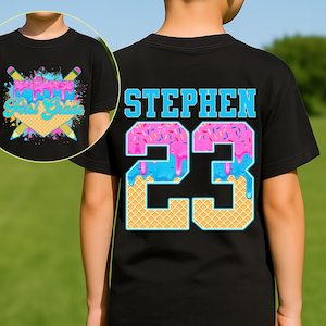 Custom Drip Baseball Back To School Shirt Boys Girls, Personalized Kid Name Tee, Kindergarten First Grade Toddler, 1st Day of School Outfit
