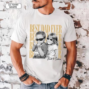 Custom Dad Vintage Photo Shirt: Personalized Fathers Day Shirt With Kids Photo, Funny Dad Shirt, Best Dad Ever Shirt, New Dad Gift image 13