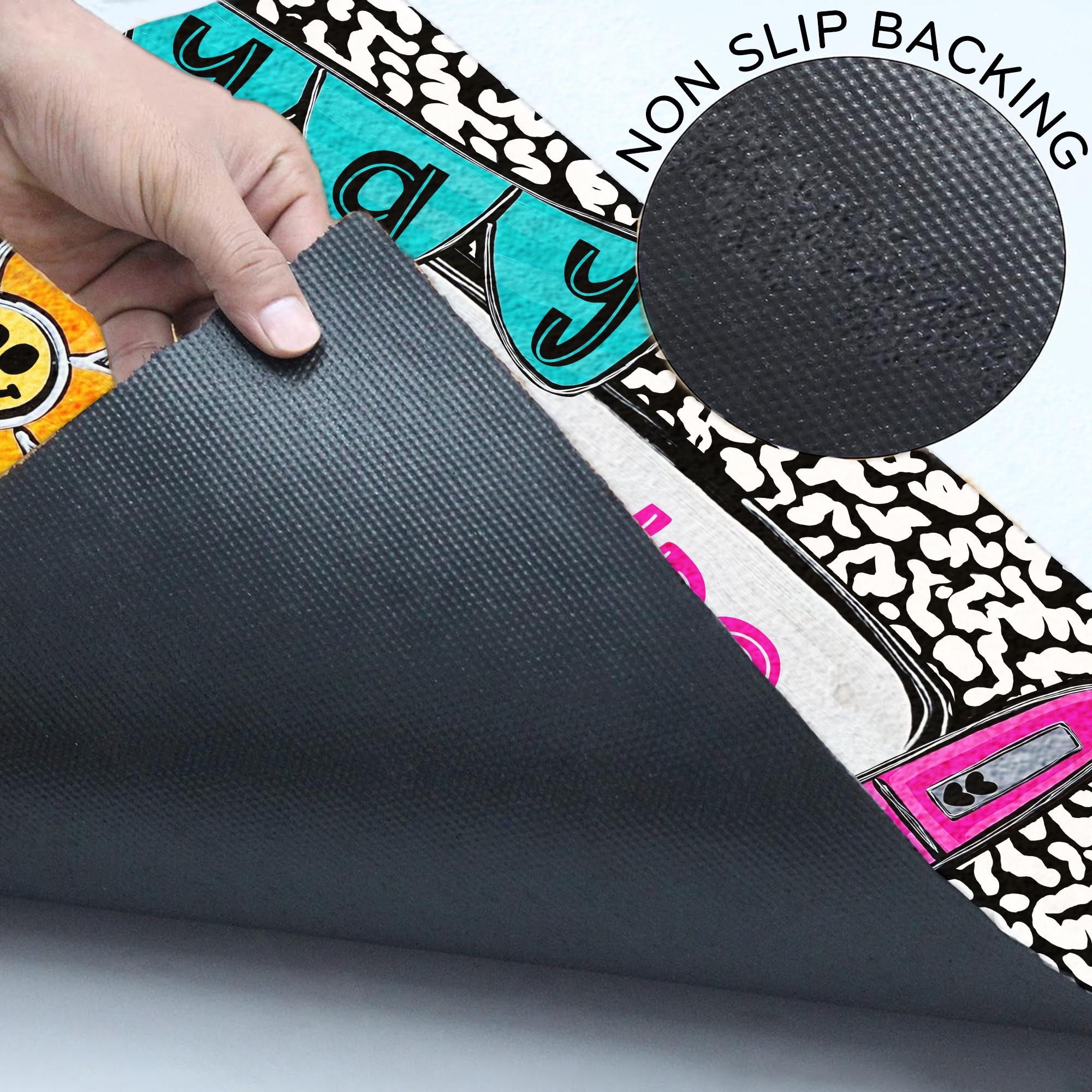 Classroom Welcome Mat, Groovy Theme Teacher Doormat, Composition ...
