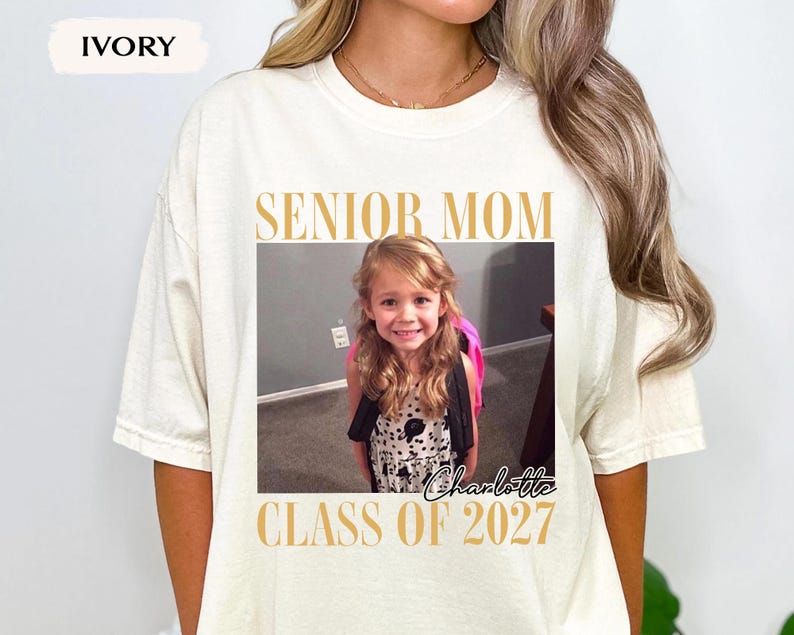 Custom Photo Senior Mom Shirt, Class Of 2027 Shirt, Class of 2027 Family Shirts, Senior Mom Graduation Shirt, Senior Dad, Proud Family image 17