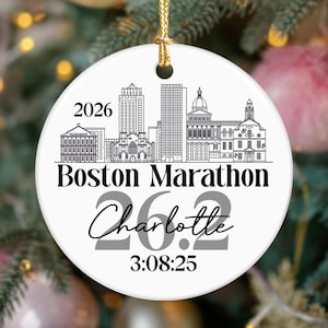 Custom Photo And Destination Marathon Ornament, Cross Country Marathon Ornament, Christmas Gifts for Runners, 2025 Ornament Marathon Race image 15