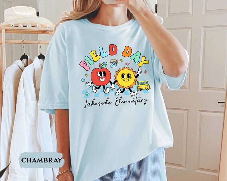 Comfort Colors Custom School Field Day Shirt: Cute Field Trip Shirts, Field Day Teacher Shirt, Summer School Game Day Teacher Team Tee image 18