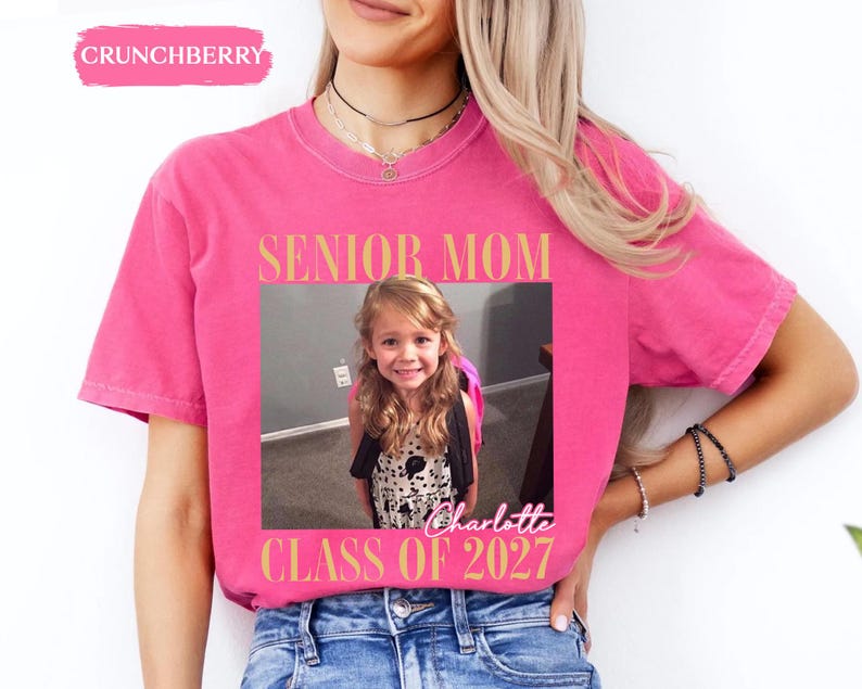 Custom Photo Senior Mom Shirt, Class Of 2027 Shirt, Class of 2027 Family Shirts, Senior Mom Graduation Shirt, Senior Dad, Proud Family image 14