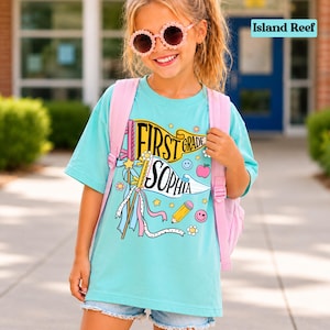 Personalized Pencil Back To School Kids Shirt, Custom Pennant Kids Girl Shirt, Custom Any Grade Shirt, School Toddler Shirt image 10