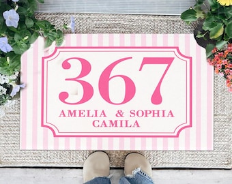 Custom Chinoiserie Dorm Doormat: Girl Dorm Decor, Dorm Dorm Welcome Mat, Roommate Door Decor, College Apartment Gift, Student Gift