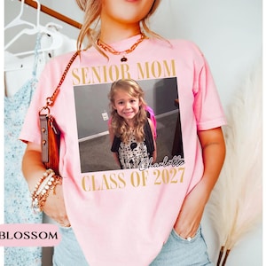 Comfort Colors Custom Photo Senior Mom Shirt, Class Of 2027 Shirt, Class of 2027 Family Shirts, Senior Mom Graduation Shirt, Senior Dad Gift image 14