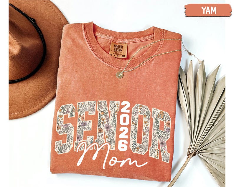 Retro Floral Senior Mom Shirt, Senior Mom 2026 Shirt, Class Of 2026 Graduation Shirt, Class of 2026 Shirt, Senior Mom Gift image 6