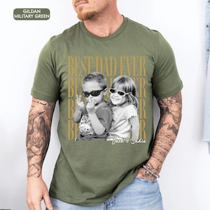 Custom Dad Vintage Photo Shirt: Personalized Fathers Day Shirt With Kids Photo, Funny Dad Shirt, Best Dad Ever Shirt, New Dad Gift image 19