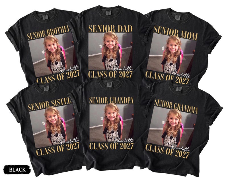 Custom Photo Senior Mom Shirt, Class Of 2027 Shirt, Class of 2027 Family Shirts, Senior Mom Graduation Shirt, Senior Dad, Proud Family image 5