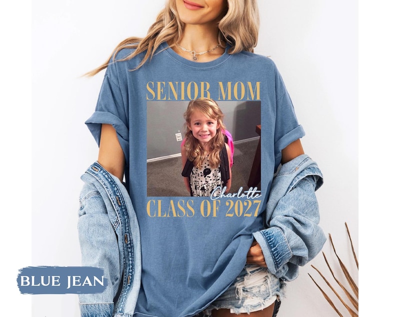 Custom Photo Senior Mom Shirt, Class Of 2027 Shirt, Class of 2027 Family Shirts, Senior Mom Graduation Shirt, Senior Dad, Proud Family image 16