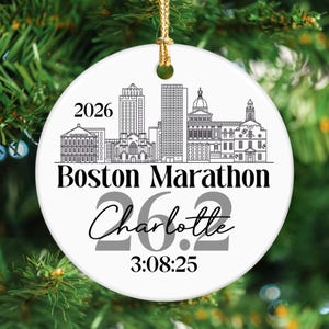 Custom Photo And Destination Marathon Ornament, Cross Country Marathon Ornament, Christmas Gifts for Runners, 2025 Ornament Marathon Race image 11
