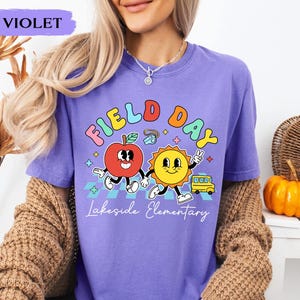 Comfort Colors Custom School Field Day Shirt: Cute Field Trip Shirts, Field Day Teacher Shirt, Summer School Game Day Teacher Team Tee image 9