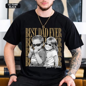 Custom Dad Vintage Photo Shirt: Personalized Fathers Day Shirt With Kids Photo, Funny Dad Shirt, Best Dad Ever Shirt, New Dad Gift image 5
