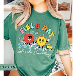 Comfort Colors Custom School Field Day Shirt: Cute Field Trip Shirts, Field Day Teacher Shirt, Summer School Game Day Teacher Team Tee image 8