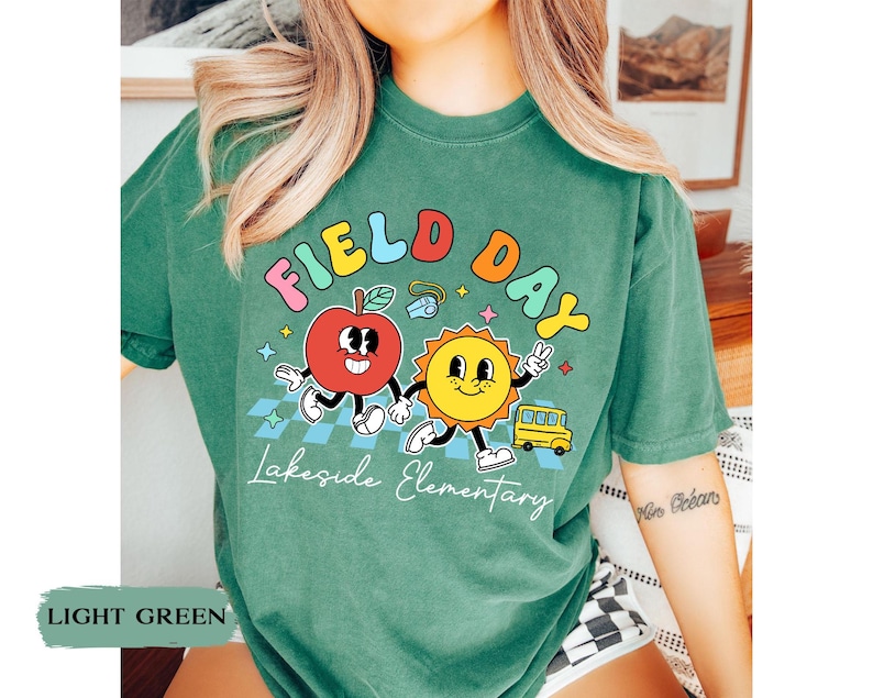 Comfort Colors Custom School Field Day Shirt: Cute Field Trip Shirts, Field Day Teacher Shirt, Summer School Game Day Teacher Team Tee image 8