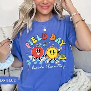 Comfort Colors Custom School Field Day Shirt: Cute Field Trip Shirts, Field Day Teacher Shirt, Summer School Game Day Teacher Team Tee image 5