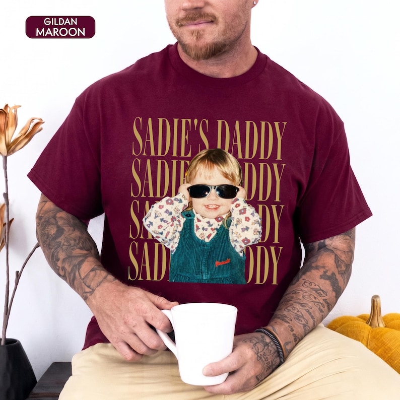 Comfort Colors Custom Vintage Dad Photo Shirt, Childhood Photo Dad Shirt, Father's Day Gift from Kid, Father's Day Shirt, New Dad Gift immagine 10