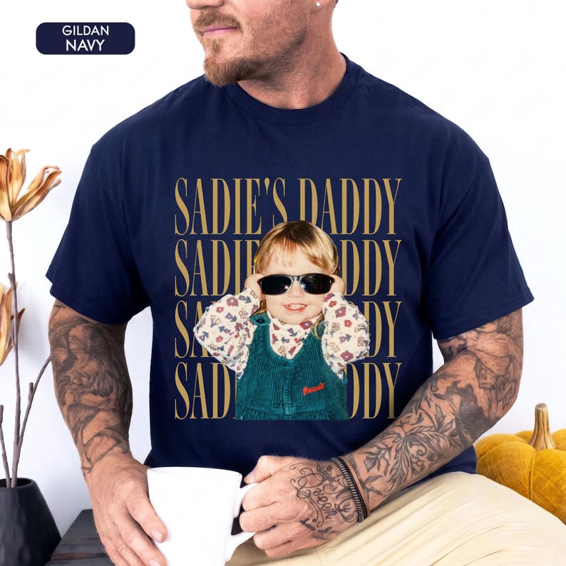 Comfort Colors Custom Vintage Dad Photo Shirt, Childhood Photo Dad Shirt, Father's Day Gift from Kid, Father's Day Shirt, New Dad Gift immagine 8