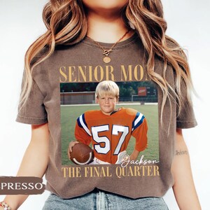 Custom Senior Football Mom Shirt, Custom Vintage Photo Football Mom Shirt, Senior Mom 2026 Shirt, The Final Quarter, Class Of 2026, Game Day image 16