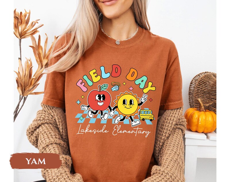 Comfort Colors Custom School Field Day Shirt: Cute Field Trip Shirts, Field Day Teacher Shirt, Summer School Game Day Teacher Team Tee image 11