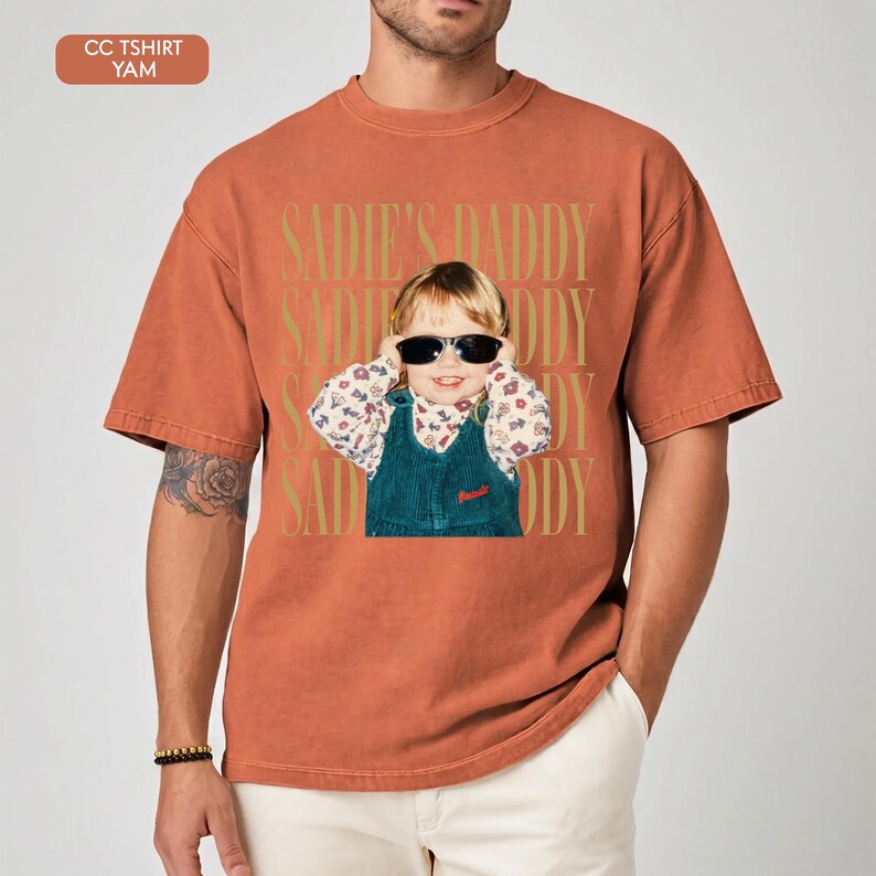 Comfort Colors Custom Vintage Dad Photo Shirt, Childhood Photo Dad Shirt, Father's Day Gift from Kid, Father's Day Shirt, New Dad Gift immagine 16
