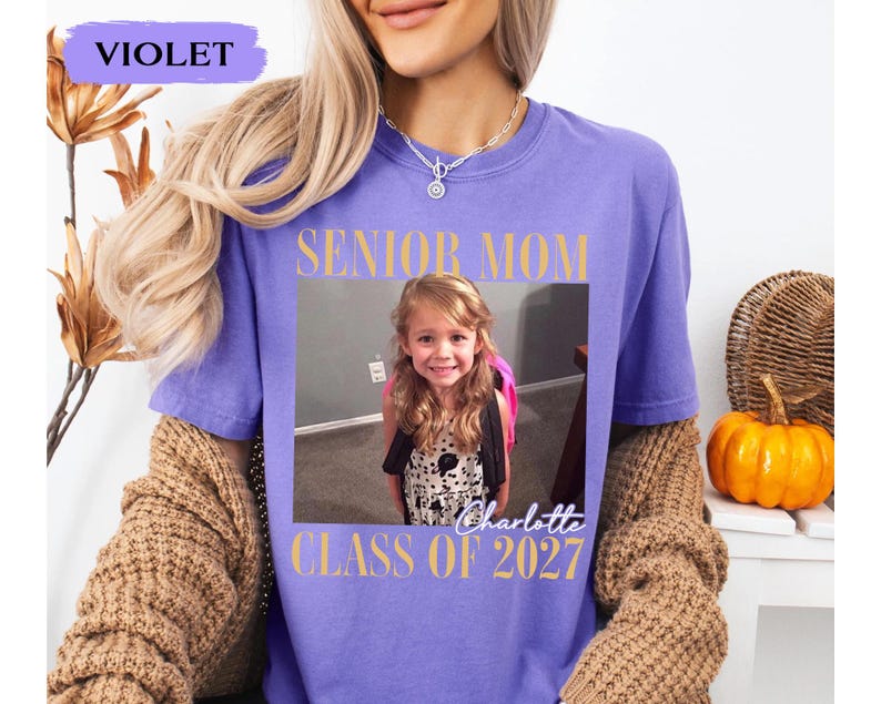 Custom Photo Senior Mom Shirt, Class Of 2027 Shirt, Class of 2027 Family Shirts, Senior Mom Graduation Shirt, Senior Dad, Proud Family image 9