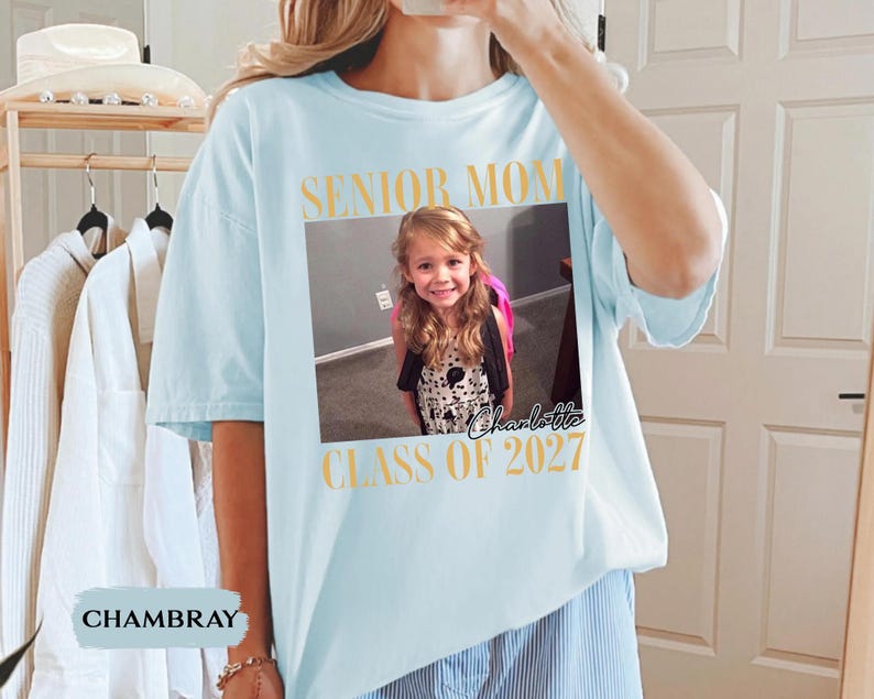 Custom Photo Senior Mom Shirt, Class Of 2027 Shirt, Class of 2027 Family Shirts, Senior Mom Graduation Shirt, Senior Dad, Proud Family image 18
