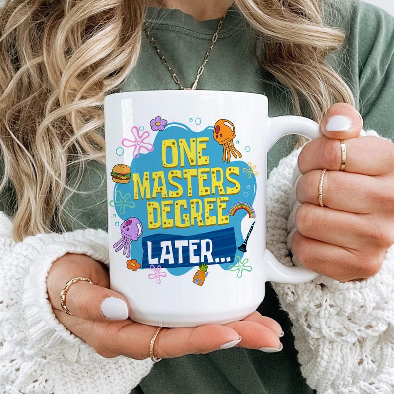 Funny Masters Degree Graduation Mug 2026: One Masters Degree Later, Masters Graduate Mug, Graduation Gift for Besties, Mastered It Gift image 1