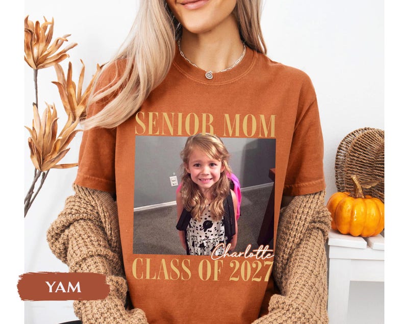 Custom Photo Senior Mom Shirt, Class Of 2027 Shirt, Class of 2027 Family Shirts, Senior Mom Graduation Shirt, Senior Dad, Proud Family image 11