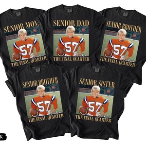 Custom Senior Football Mom Shirt, Custom Vintage Photo Football Mom Shirt, Senior Mom 2026 Shirt, The Final Quarter, Class Of 2026, Game Day image 4