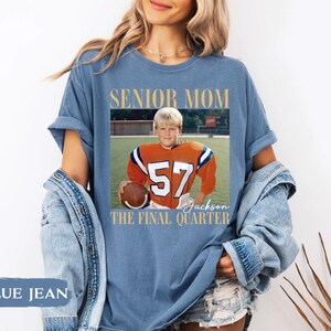 Custom Senior Football Mom Shirt, Custom Vintage Photo Football Mom Shirt, Senior Mom 2026 Shirt, The Final Quarter, Class Of 2026, Game Day image 15