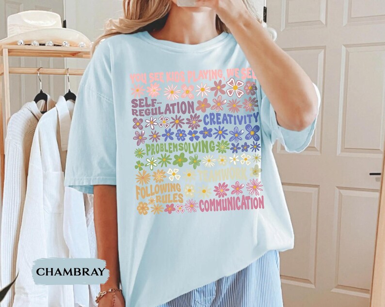Play Is Learning Shirt For Teacher, BCBA Shirt, SPED Teacher Shirt, School Counselor Shirt, Daycare Teacher, Teacher Appreciation Gift image 17