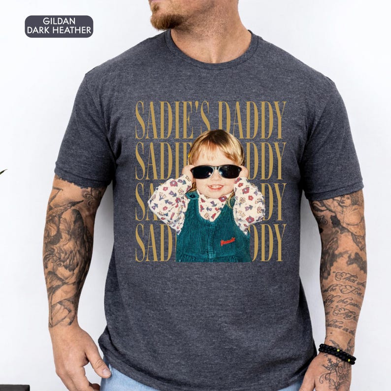 Comfort Colors Custom Vintage Dad Photo Shirt, Childhood Photo Dad Shirt, Father's Day Gift from Kid, Father's Day Shirt, New Dad Gift immagine 6