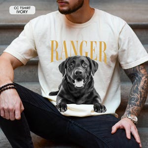 Custom Photo Dog Dad Shirt Custom Photo and Name Pet Shirt, Cat Dad Shirt, Dog Dad Father's Day Gifts, Father's Day Gift For Husband image 9