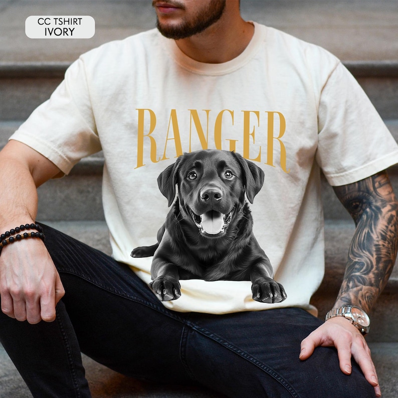 Custom Photo Dog Dad Shirt Custom Photo and Name Pet Shirt, Cat Dad Shirt, Dog Dad Father's Day Gifts, Father's Day Gift For Husband image 9