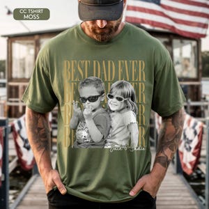 Custom Dad Vintage Photo Shirt: Personalized Fathers Day Shirt With Kids Photo, Funny Dad Shirt, Best Dad Ever Shirt, New Dad Gift image 11