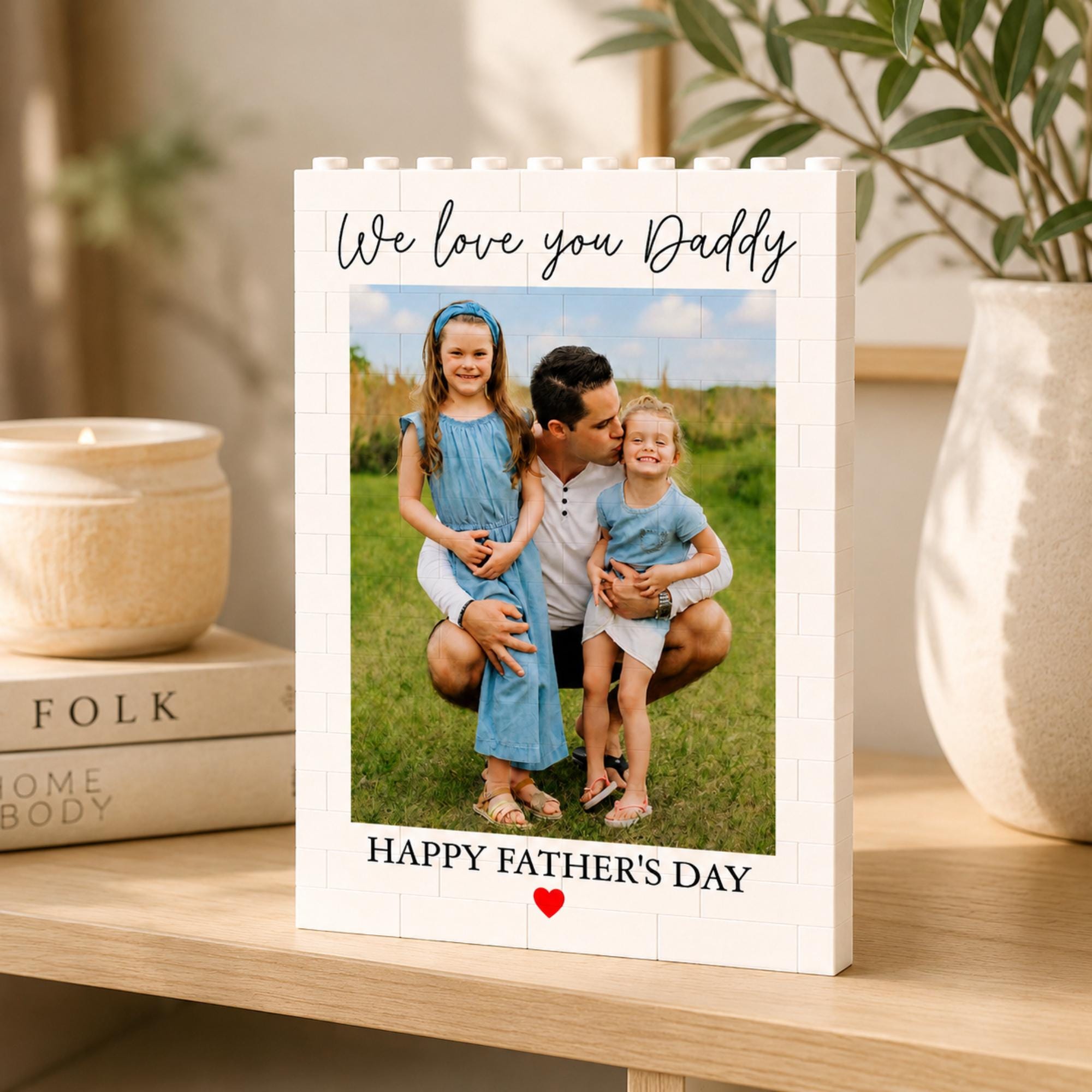 Custom Fathers Day Building Block for Dad: Personalized Dad Brick ...
