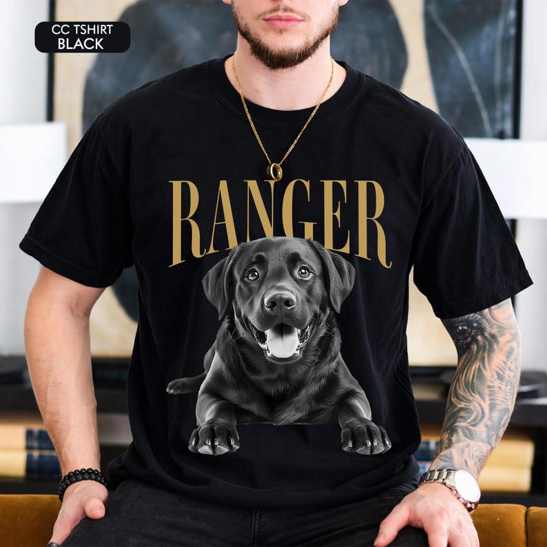 Custom Photo Dog Dad Shirt Custom Photo and Name Pet Shirt, Cat Dad Shirt, Dog Dad Father's Day Gifts, Father's Day Gift For Husband image 5