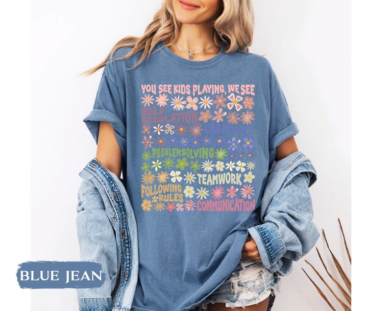 Play Is Learning Shirt For Teacher, BCBA Shirt, SPED Teacher Shirt, School Counselor Shirt, Daycare Teacher, Teacher Appreciation Gift image 13