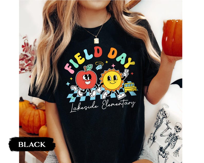 Comfort Colors Custom School Field Day Shirt: Cute Field Trip Shirts, Field Day Teacher Shirt, Summer School Game Day Teacher Team Tee image 16