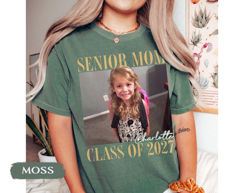 Custom Photo Senior Mom Shirt, Class Of 2027 Shirt, Class of 2027 Family Shirts, Senior Mom Graduation Shirt, Senior Dad, Proud Family image 12