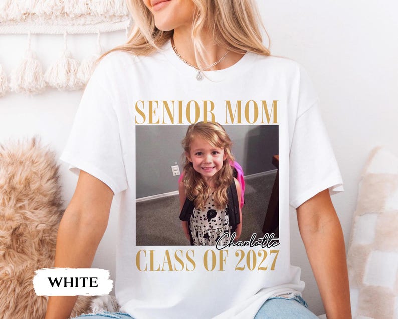 Custom Photo Senior Mom Shirt, Class Of 2027 Shirt, Class of 2027 Family Shirts, Senior Mom Graduation Shirt, Senior Dad, Proud Family image 20