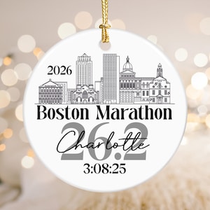 Custom Photo And Destination Marathon Ornament, Cross Country Marathon Ornament, Christmas Gifts for Runners, 2025 Ornament Marathon Race image 8