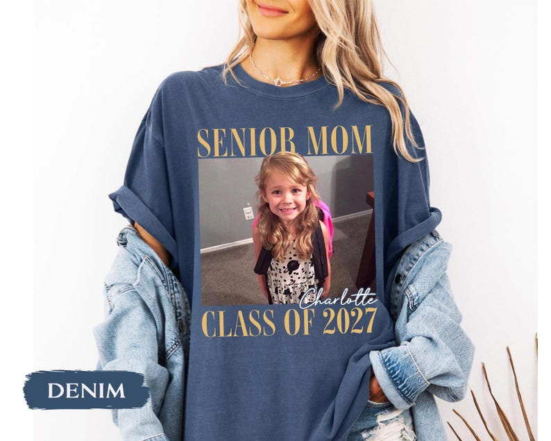 Custom Photo Senior Mom Shirt, Class Of 2027 Shirt, Class of 2027 Family Shirts, Senior Mom Graduation Shirt, Senior Dad, Proud Family image 10